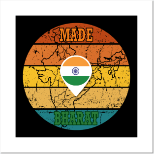 Made In Bharat India Posters and Art